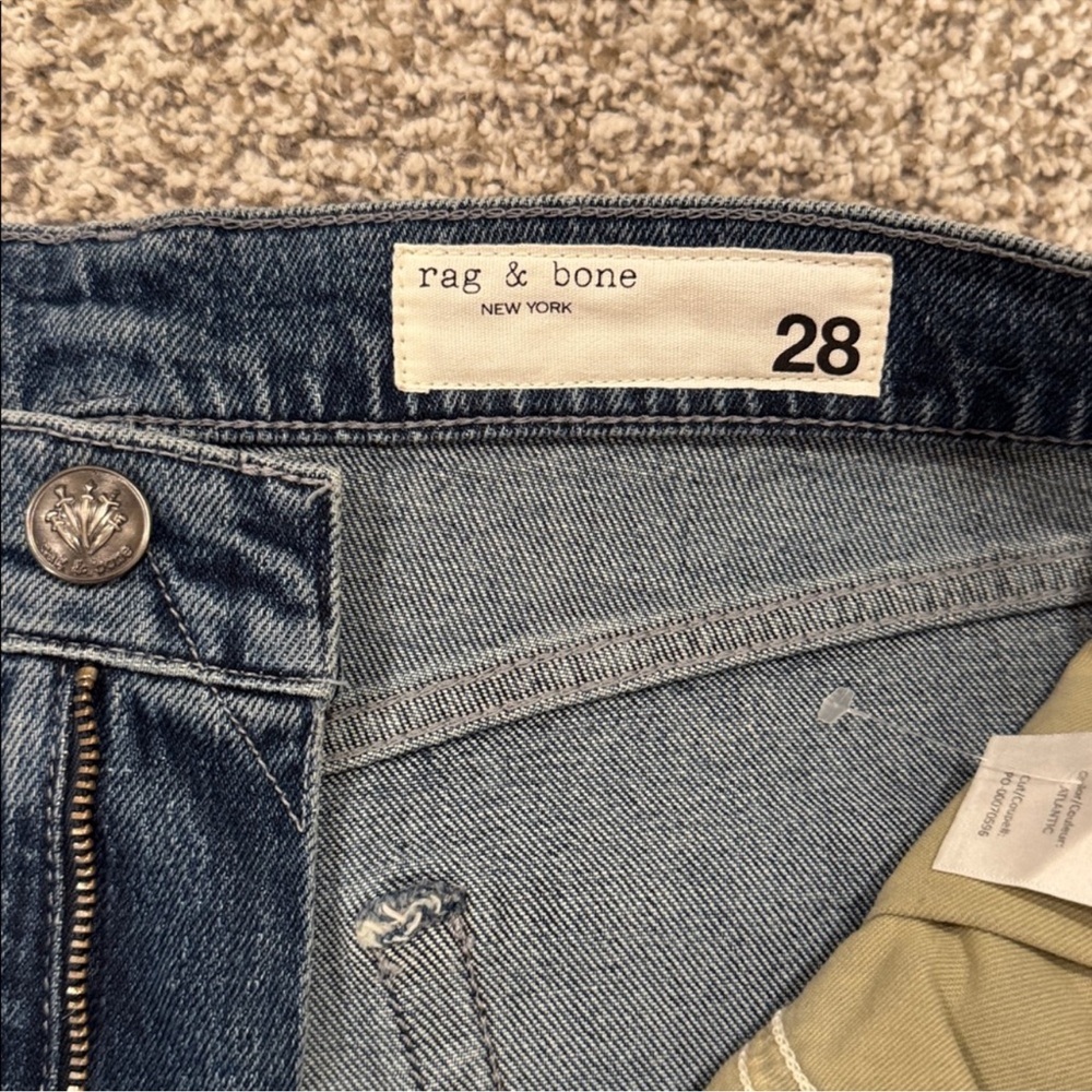 rag & bone Dark Blue Wide Leg Jeans - Picture 3 of 7